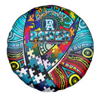 Autism Awareness Australia Port Adelaide Power Spare Tire Cover Aboriginal Indigenous Art