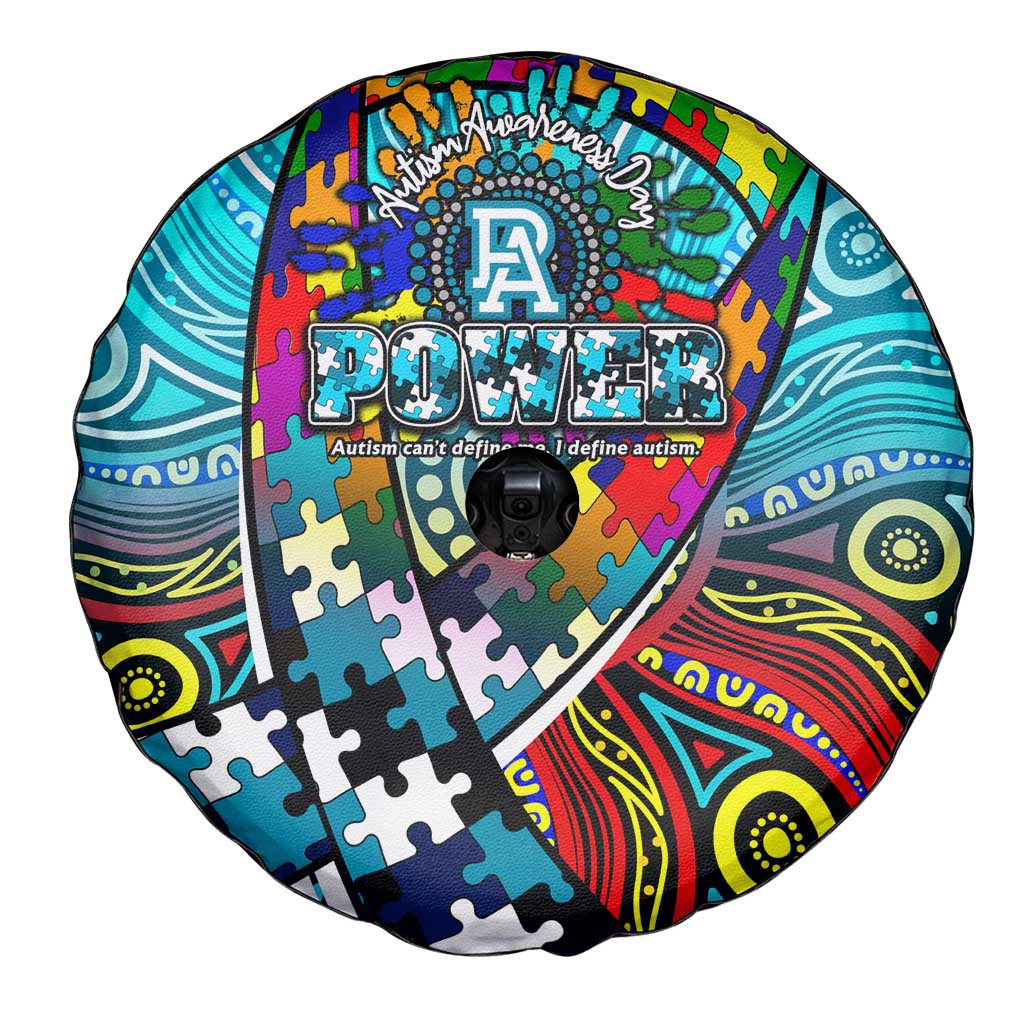 Autism Awareness Australia Port Adelaide Power Spare Tire Cover Aboriginal Indigenous Art