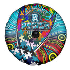 Autism Awareness Australia Port Adelaide Power Spare Tire Cover Aboriginal Indigenous Art