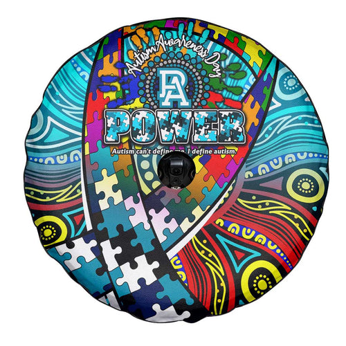 Autism Awareness Australia Port Adelaide Power Spare Tire Cover Aboriginal Indigenous Art