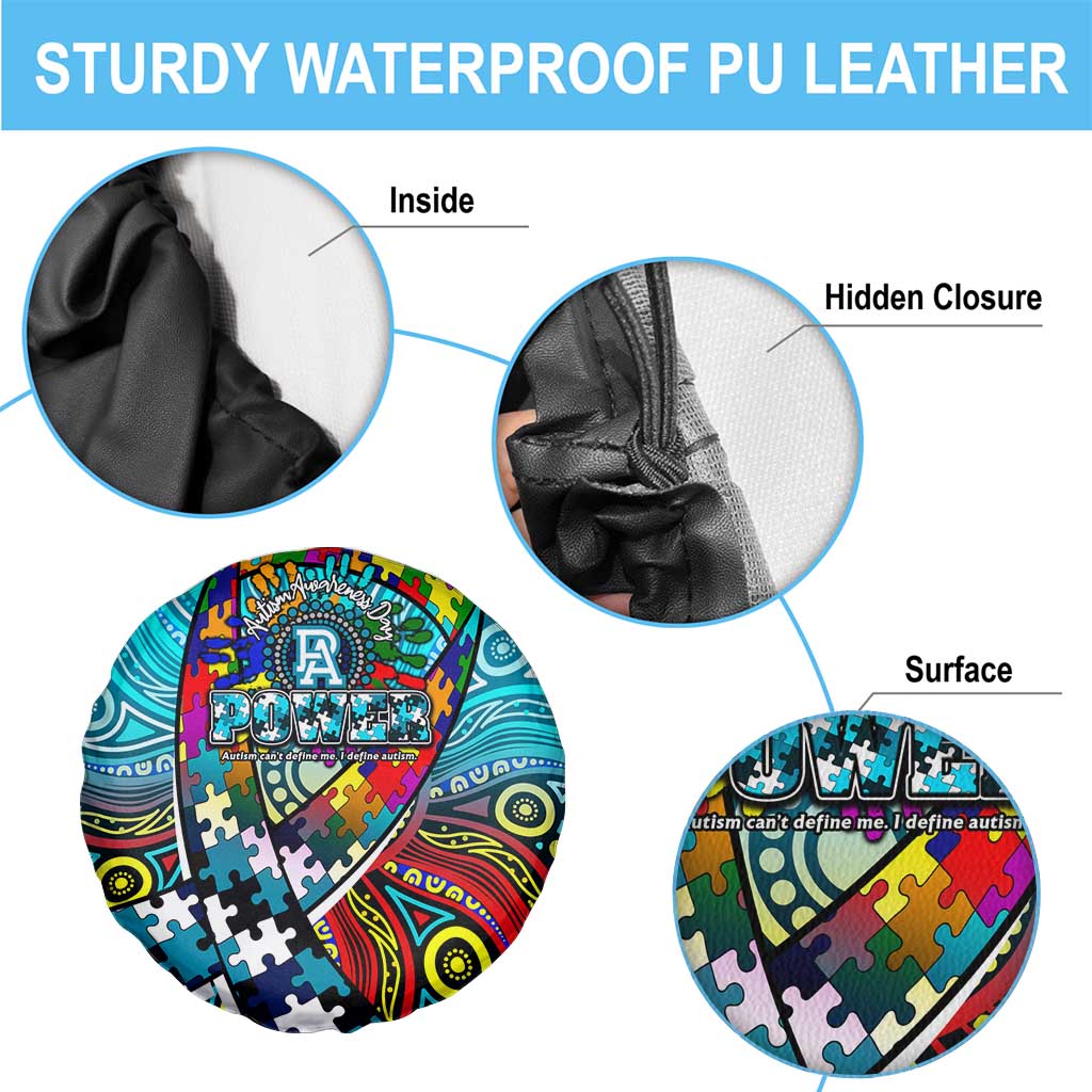 Autism Awareness Australia Port Adelaide Power Spare Tire Cover Aboriginal Indigenous Art