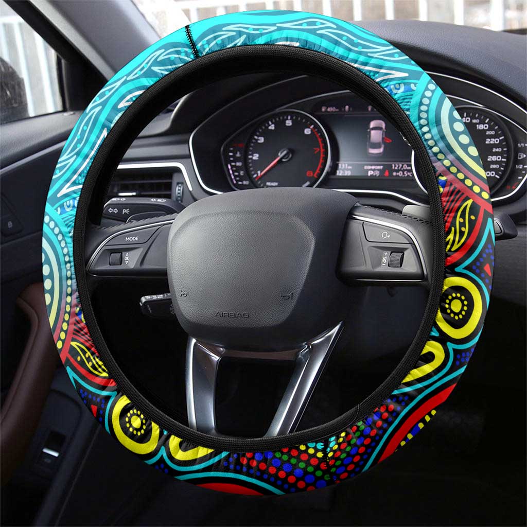 Autism Awareness Australia Port Adelaide Power Steering Wheel Cover Aboriginal Indigenous Art