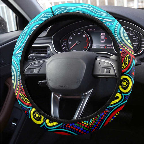 Autism Awareness Australia Port Adelaide Power Steering Wheel Cover Aboriginal Indigenous Art