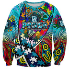Autism Awareness Australia Port Adelaide Power Sweatshirt Aboriginal Indigenous Art