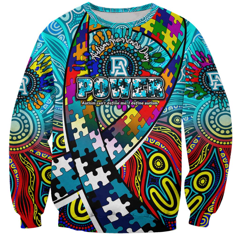 Autism Awareness Australia Port Adelaide Power Sweatshirt Aboriginal Indigenous Art