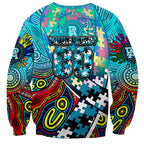 Autism Awareness Australia Port Adelaide Power Sweatshirt Aboriginal Indigenous Art