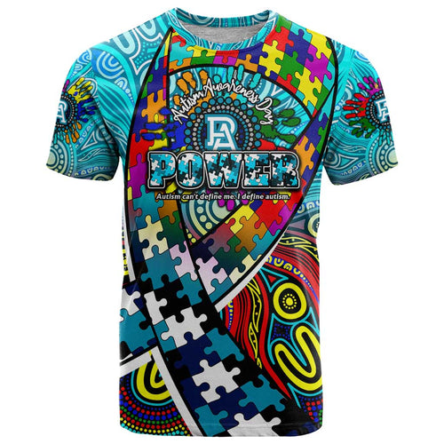 Autism Awareness Australia Port Adelaide Power T Shirt Aboriginal Indigenous Art