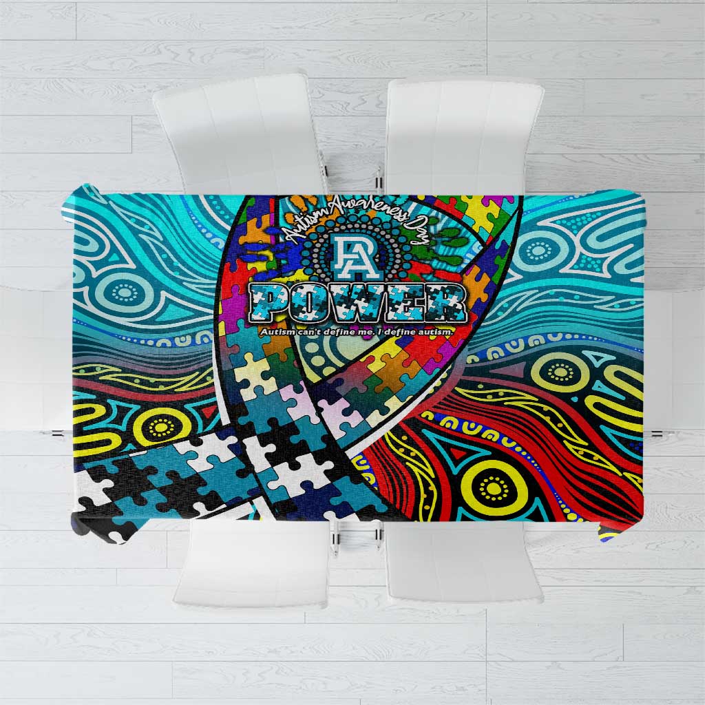 Autism Awareness Australia Port Adelaide Power Tablecloth Aboriginal Indigenous Art