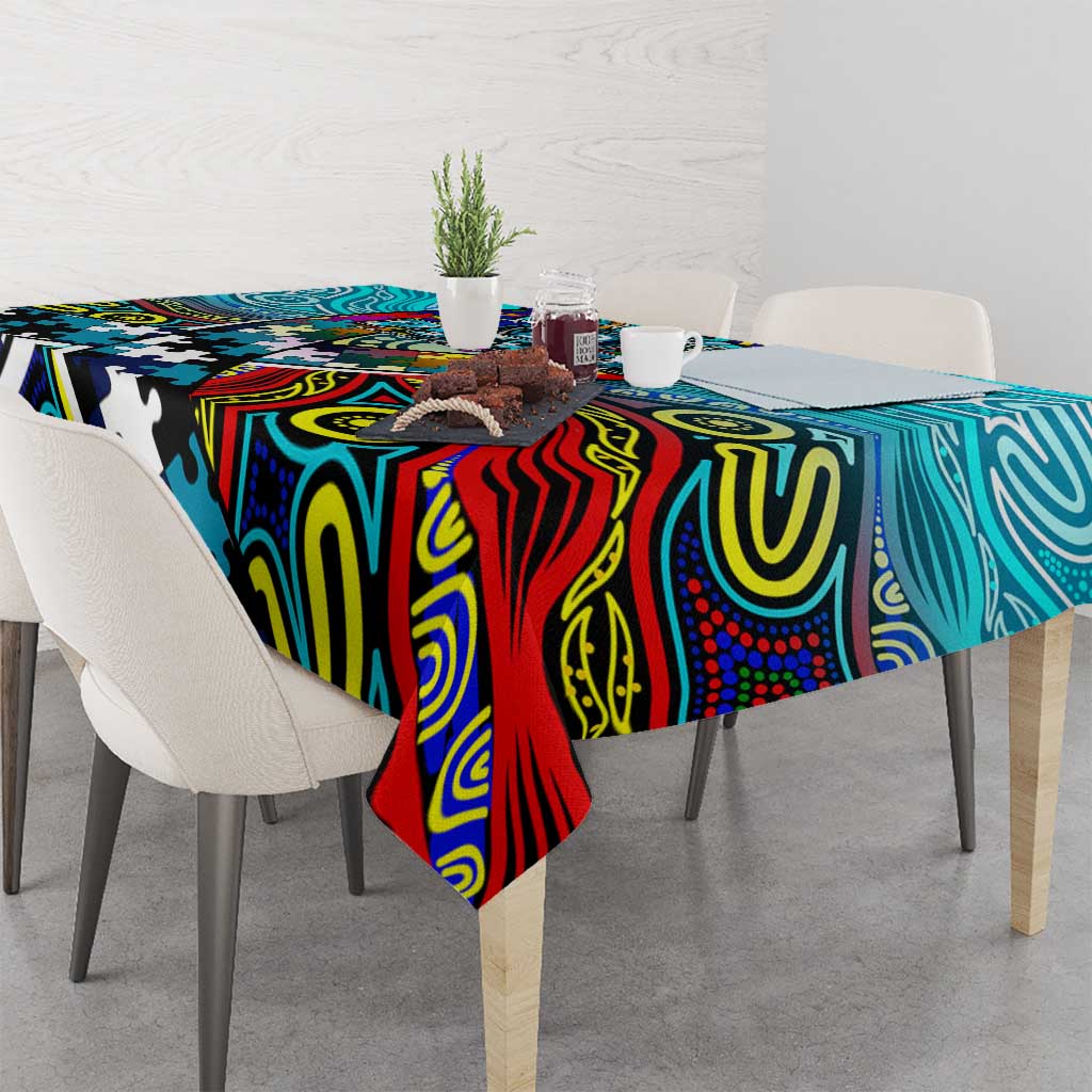 Autism Awareness Australia Port Adelaide Power Tablecloth Aboriginal Indigenous Art