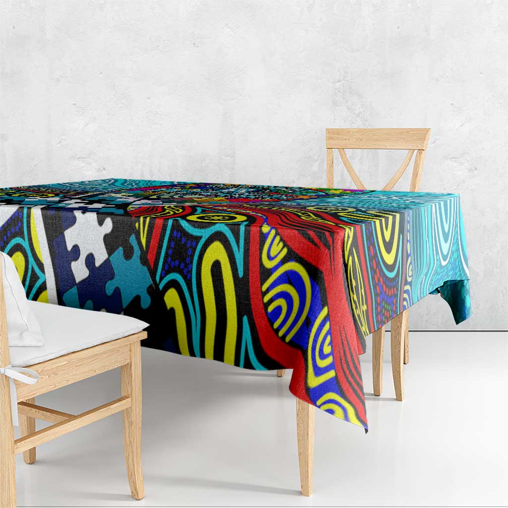 Autism Awareness Australia Port Adelaide Power Tablecloth Aboriginal Indigenous Art