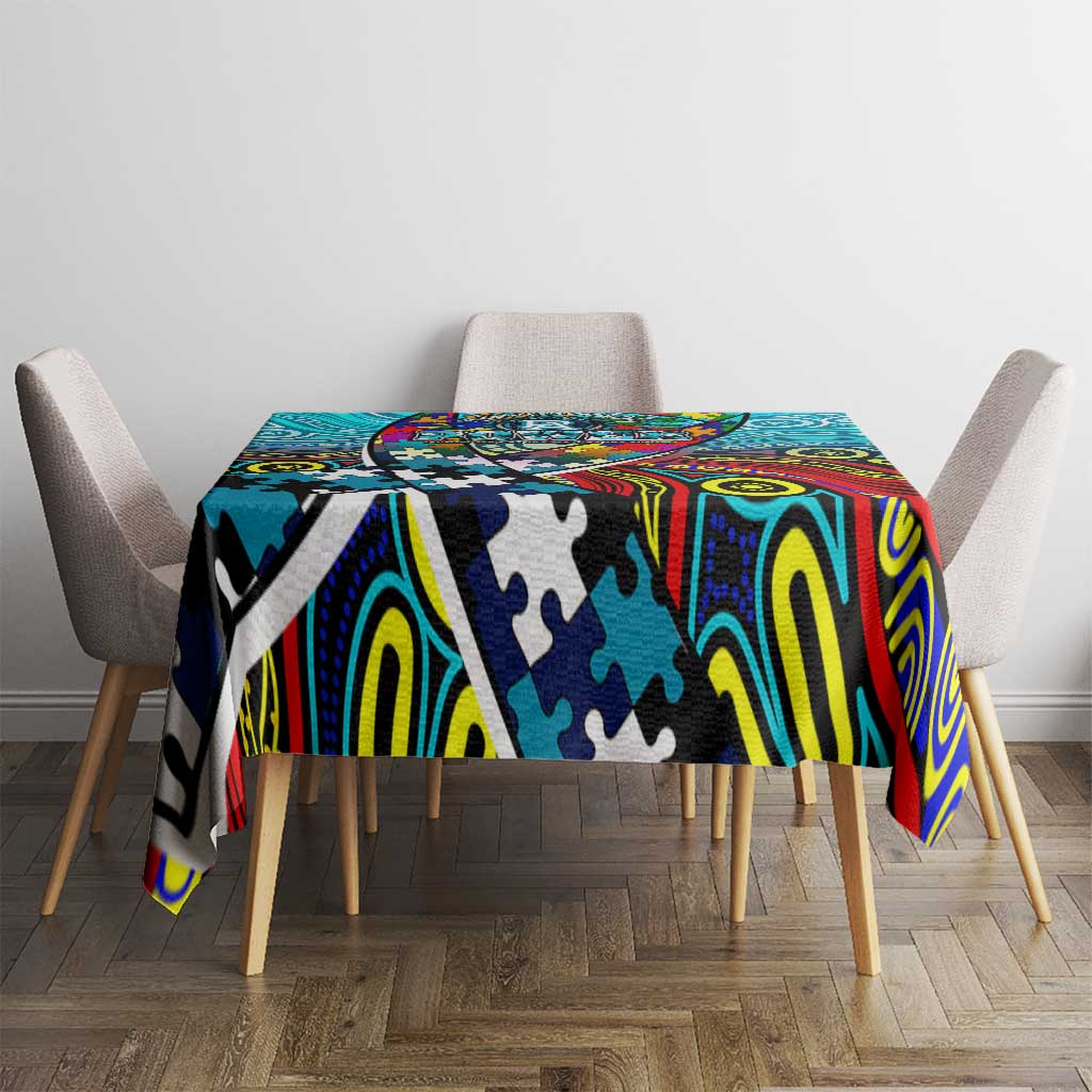Autism Awareness Australia Port Adelaide Power Tablecloth Aboriginal Indigenous Art