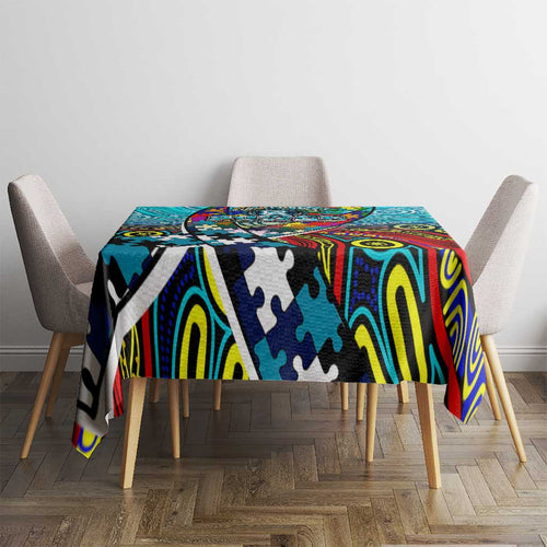 Autism Awareness Australia Port Adelaide Power Tablecloth Aboriginal Indigenous Art