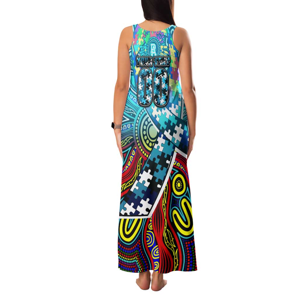 Autism Awareness Australia Port Adelaide Power Tank Maxi Dress Aboriginal Indigenous Art
