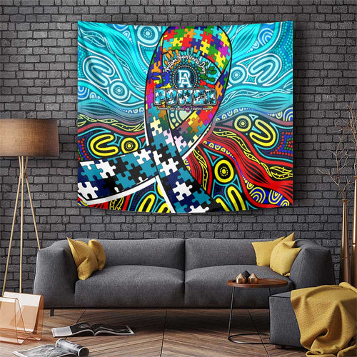 Autism Awareness Australia Port Adelaide Power Tapestry Aboriginal Indigenous Art