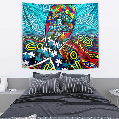 Autism Awareness Australia Port Adelaide Power Tapestry Aboriginal Indigenous Art