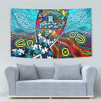 Autism Awareness Australia Port Adelaide Power Tapestry Aboriginal Indigenous Art
