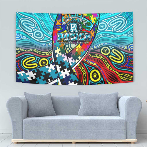 Autism Awareness Australia Port Adelaide Power Tapestry Aboriginal Indigenous Art