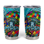 Autism Awareness Australia  Port Adelaide Power Tumbler Cup Aboriginal Indigenous Art