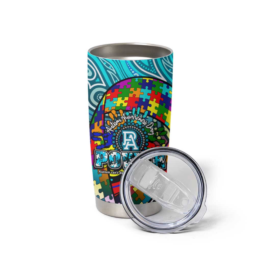 Autism Awareness Australia  Port Adelaide Power Tumbler Cup Aboriginal Indigenous Art