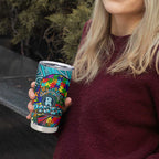Autism Awareness Australia  Port Adelaide Power Tumbler Cup Aboriginal Indigenous Art