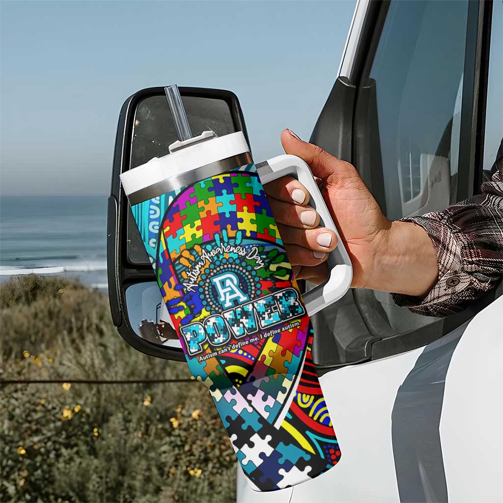 Autism Awareness Australia  Port Adelaide Power Tumbler With Handle Aboriginal Indigenous Art