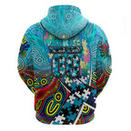 Autism Awareness Australia Port Adelaide Power Zip Hoodie Aboriginal Indigenous Art