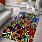Autism Awareness Australia West Coast Eagles Area Rug Aboriginal Indigenous Art