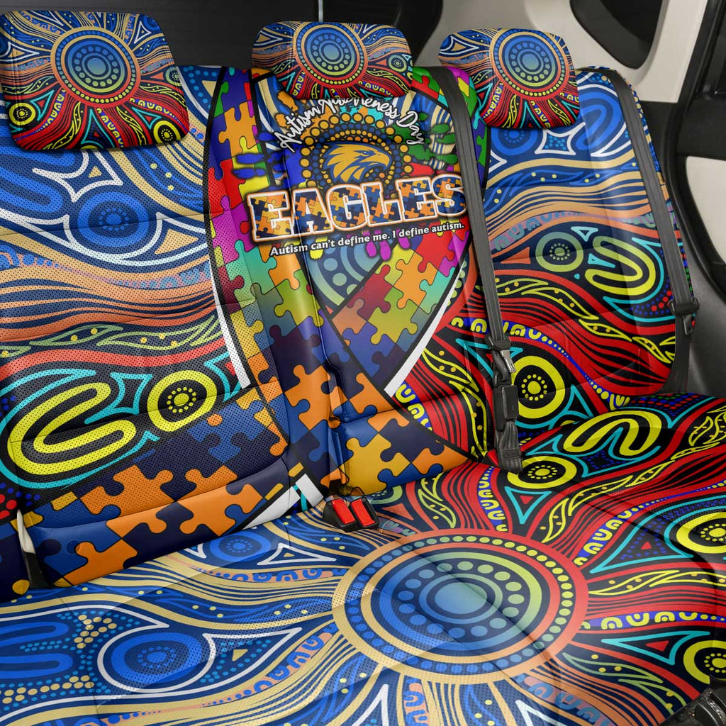 Autism Awareness Australia West Coast Eagles Back Car Seat Cover Aboriginal Indigenous Art