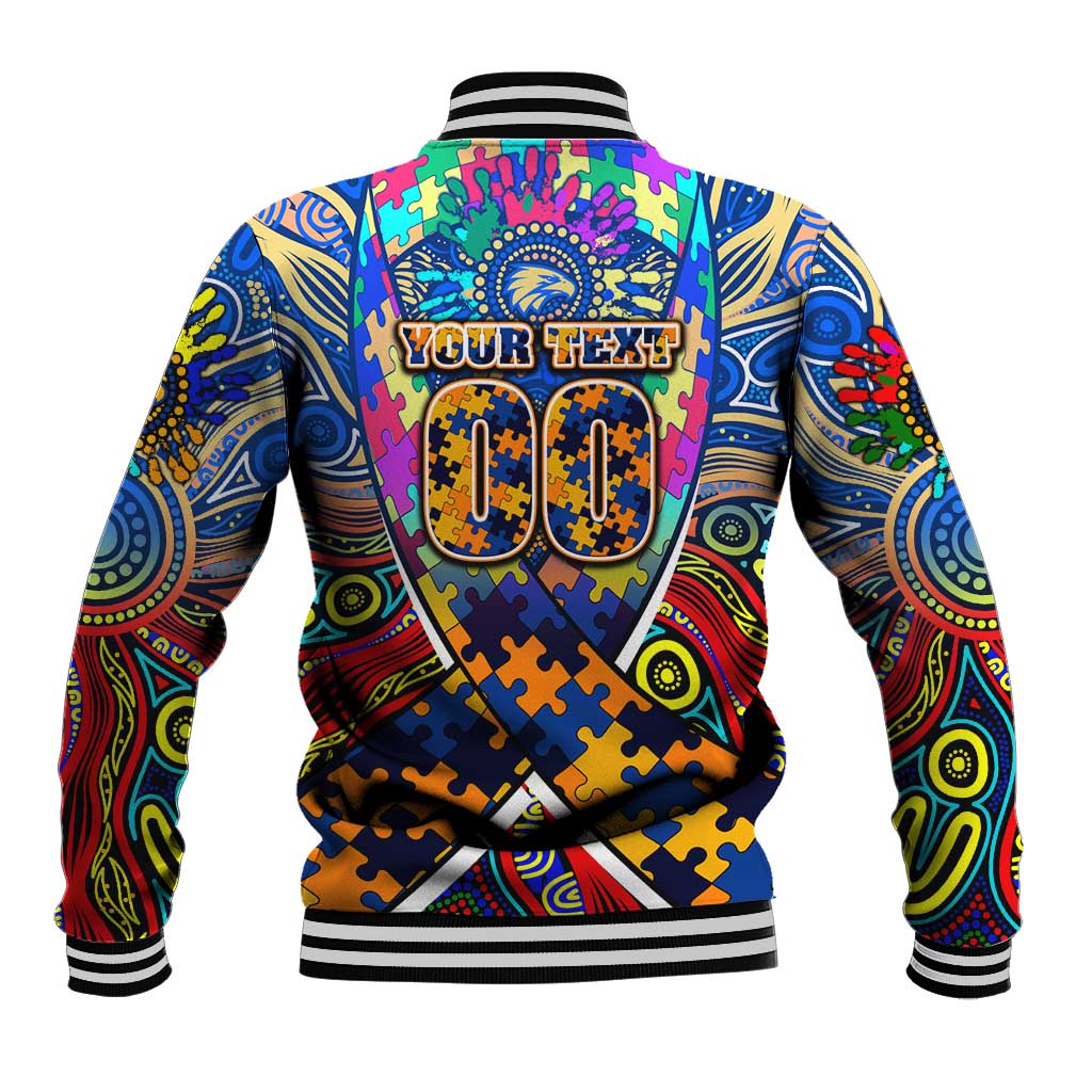 Autism Awareness Australia West Coast Eagles Baseball Jacket Aboriginal Indigenous Art
