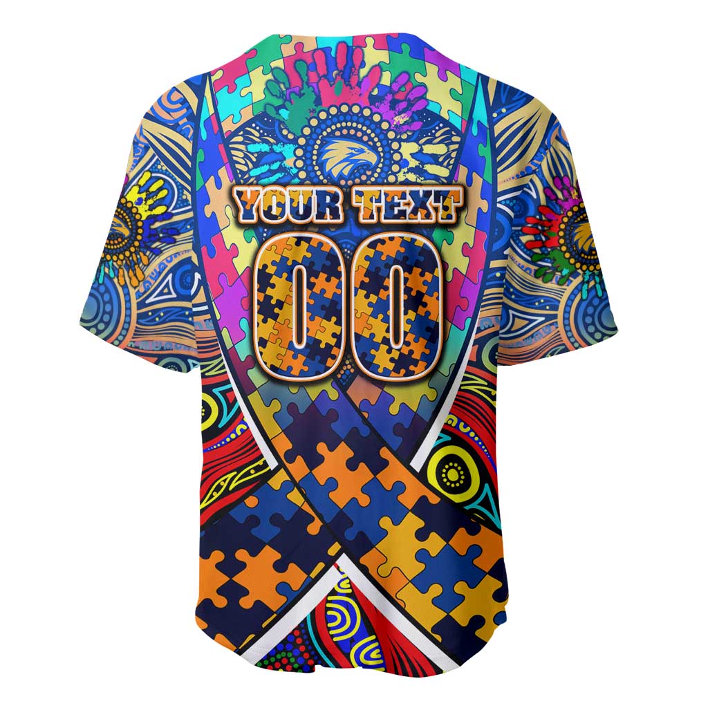 Autism Awareness Australia West Coast Eagles Baseball Jersey Aboriginal Indigenous Art