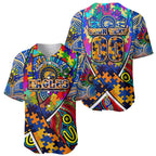 Autism Awareness Australia West Coast Eagles Baseball Jersey Aboriginal Indigenous Art
