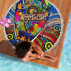 Autism Awareness Australia West Coast Eagles Beach Blanket Aboriginal Indigenous Art