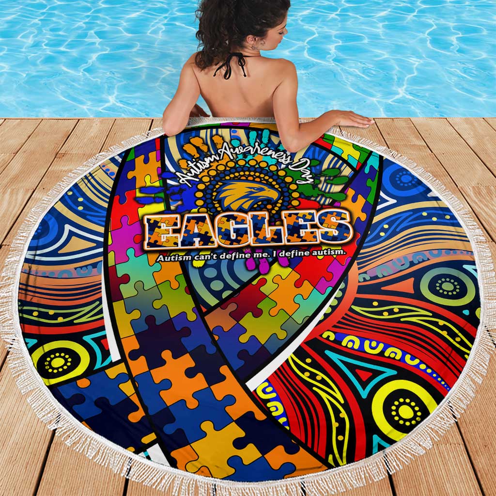 Autism Awareness Australia West Coast Eagles Beach Blanket Aboriginal Indigenous Art
