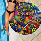 Autism Awareness Australia West Coast Eagles Beach Blanket Aboriginal Indigenous Art