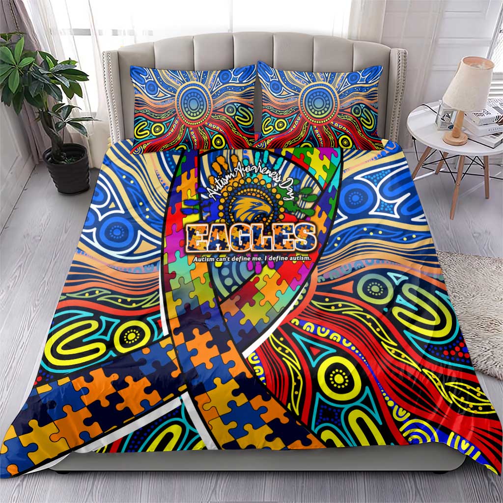 Autism Awareness Australia West Coast Eagles Bedding Set Aboriginal Indigenous Art