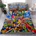 Autism Awareness Australia West Coast Eagles Bedding Set Aboriginal Indigenous Art