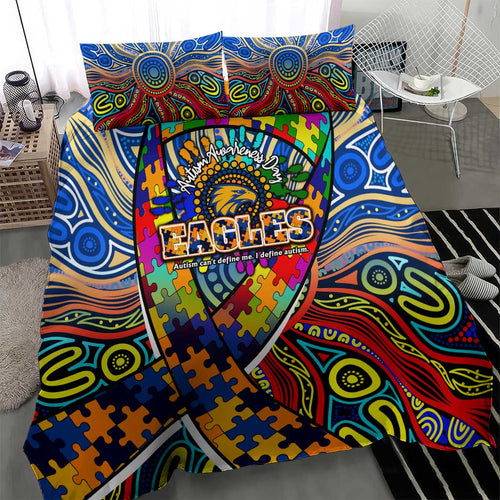 Autism Awareness Australia West Coast Eagles Bedding Set Aboriginal Indigenous Art