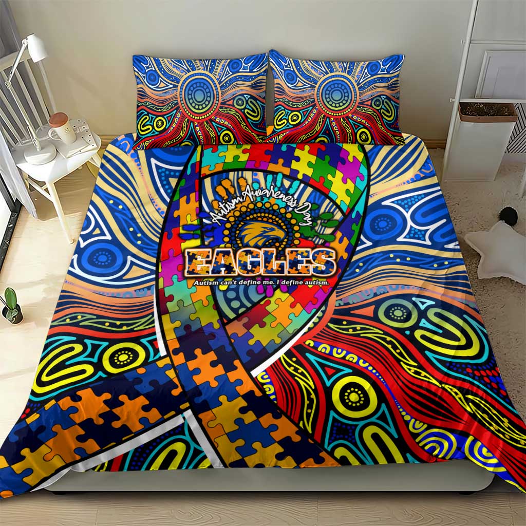 Autism Awareness Australia West Coast Eagles Bedding Set Aboriginal Indigenous Art