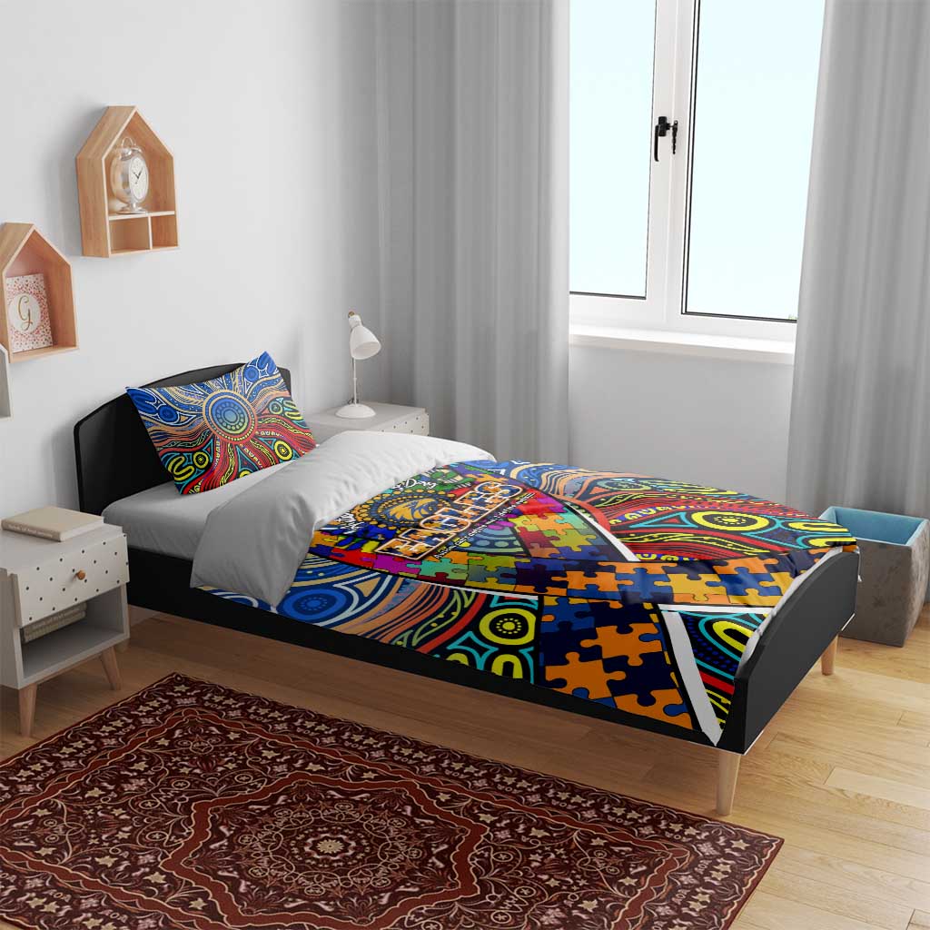 Autism Awareness Australia West Coast Eagles Bedding Set Aboriginal Indigenous Art