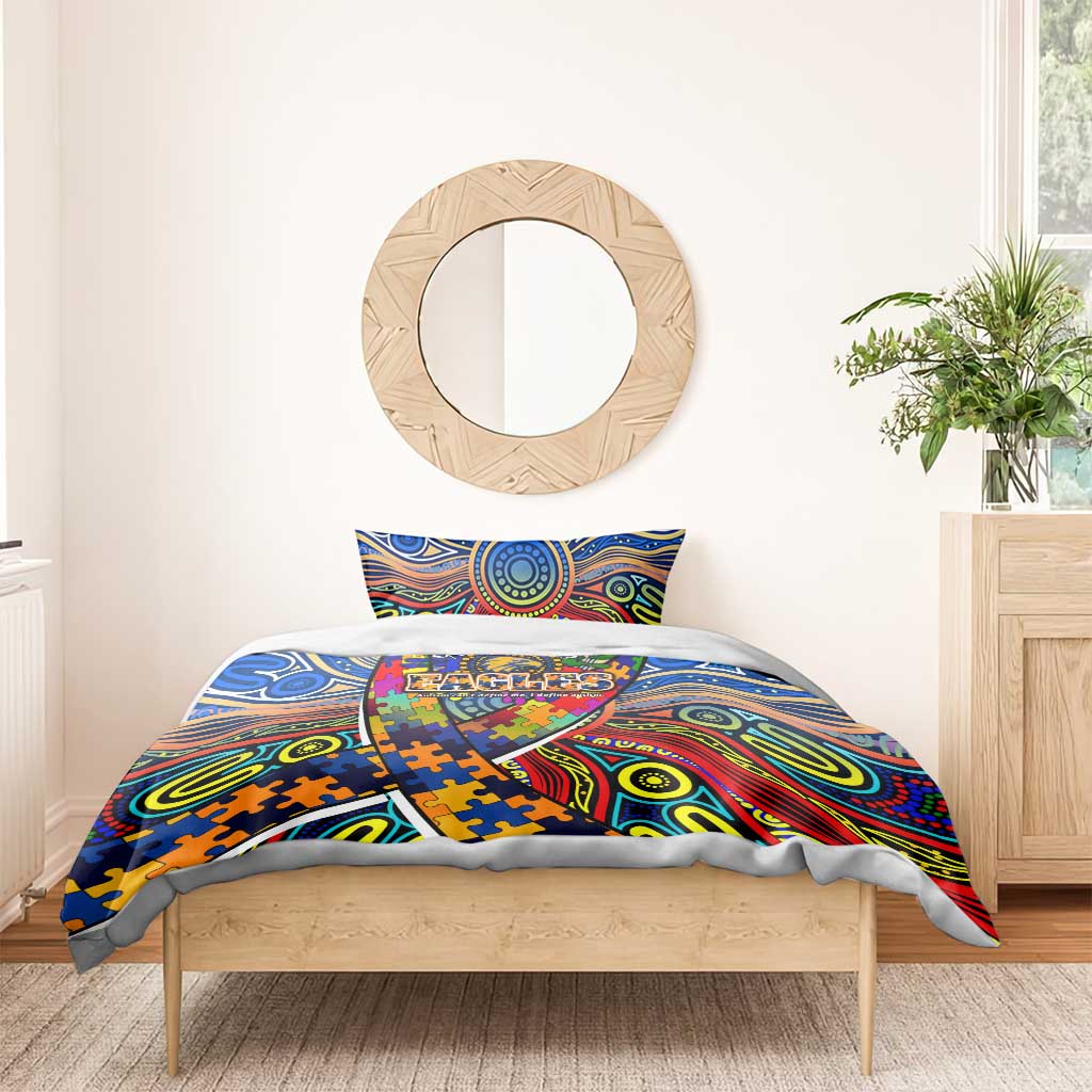 Autism Awareness Australia West Coast Eagles Bedding Set Aboriginal Indigenous Art