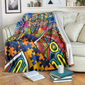 Autism Awareness Australia West Coast Eagles Blanket Aboriginal Indigenous Art