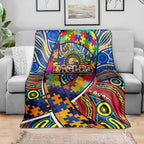 Autism Awareness Australia West Coast Eagles Blanket Aboriginal Indigenous Art