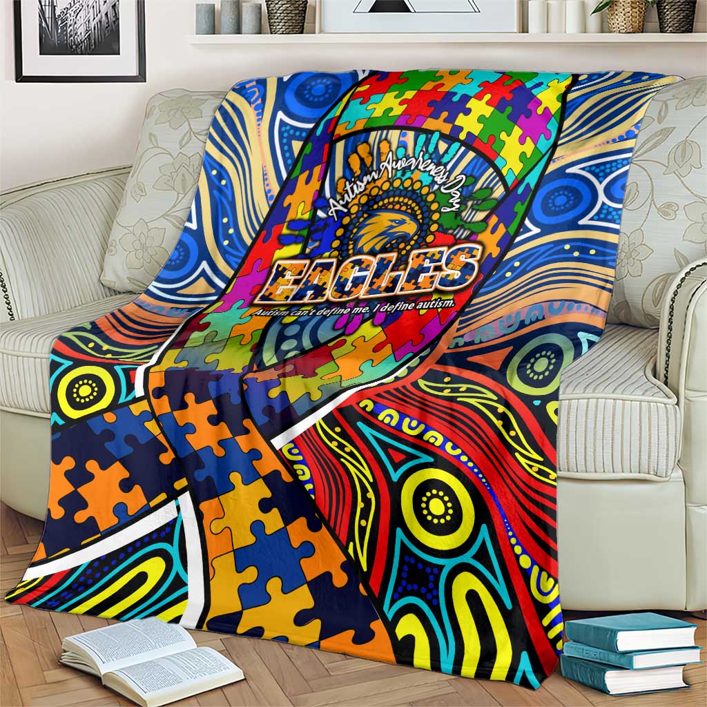 Autism Awareness Australia West Coast Eagles Blanket Aboriginal Indigenous Art