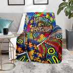 Autism Awareness Australia West Coast Eagles Blanket Aboriginal Indigenous Art