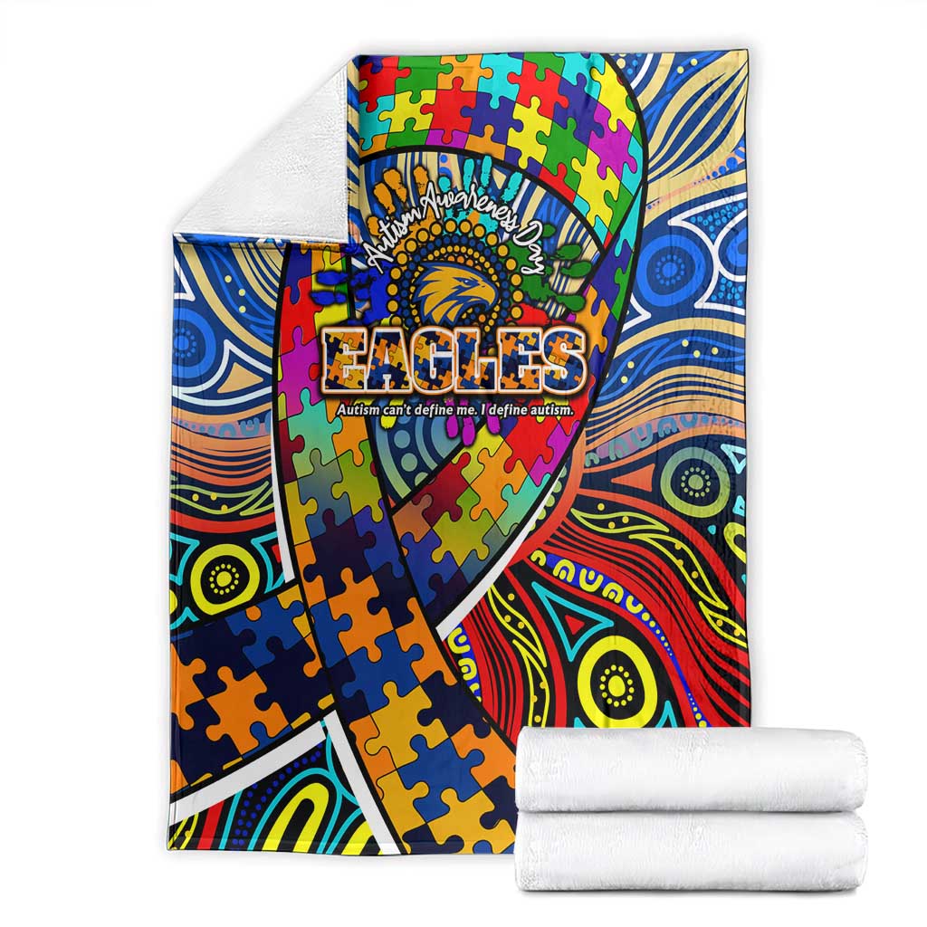 Autism Awareness Australia West Coast Eagles Blanket Aboriginal Indigenous Art