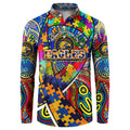 Autism Awareness Australia West Coast Eagles Button Sweatshirt Aboriginal Indigenous Art