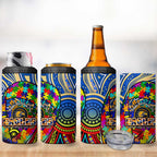 Autism Awareness Australia West Coast Eagles 4 in 1 Can Cooler Tumbler Aboriginal Indigenous Art
