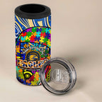 Autism Awareness Australia West Coast Eagles 4 in 1 Can Cooler Tumbler Aboriginal Indigenous Art