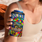 Autism Awareness Australia West Coast Eagles 4 in 1 Can Cooler Tumbler Aboriginal Indigenous Art