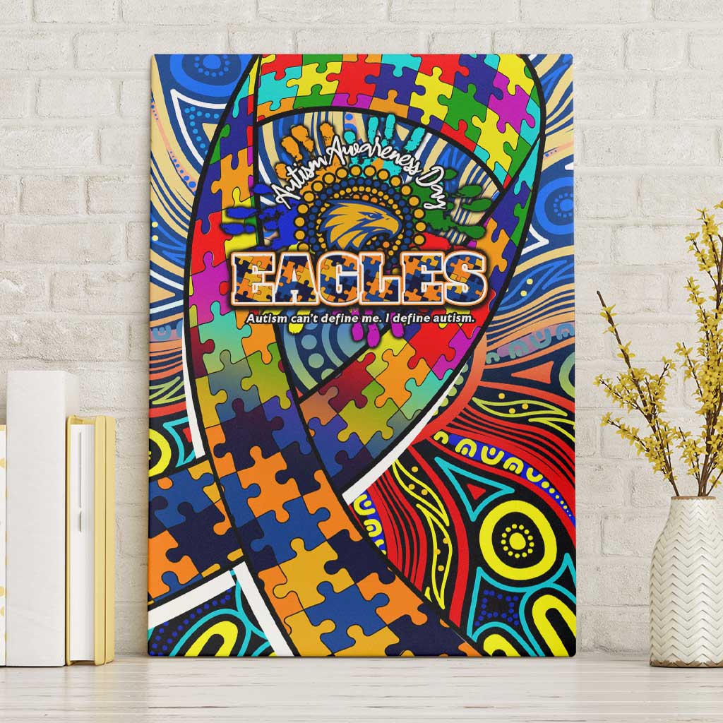 Autism Awareness Australia West Coast Eagles Canvas Wall Art Aboriginal Indigenous Art